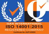 ISO 14001:2015 - Environmental Management (Certificate No. AUP1255EN)