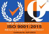 ISO 9001:2015 - Quality Management (Certificate No. AUP1255CA)